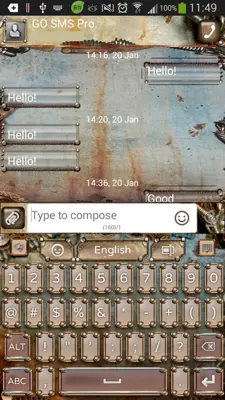 GO Keyboard Steampunk Theme android App screenshot 11