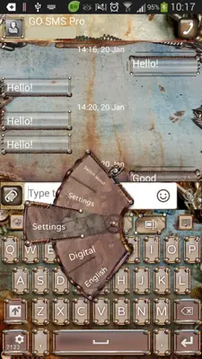 GO Keyboard Steampunk Theme android App screenshot 13